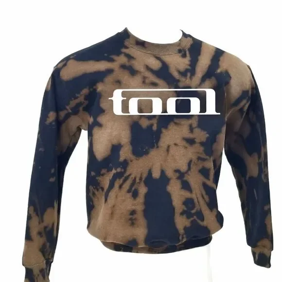 TOOL Rock Band Acid Washed, Distressed Pullover Crewneck, Sweatshirt - y2k punk - Picture 2 of 5